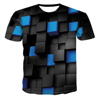 Los hombres de manga corta T-shirt de moda con modelo 3D de la impresión digital, en 2020 verano T-shirt