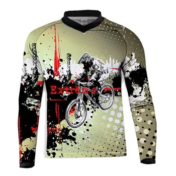 Motocross jersey de Moto GP Jersey de secado Rápido Descenso en Bicicleta de la Camisa para los Hombres MTB T-Shirt de Jersey moto BMX Niño/a Junior de ciclismo