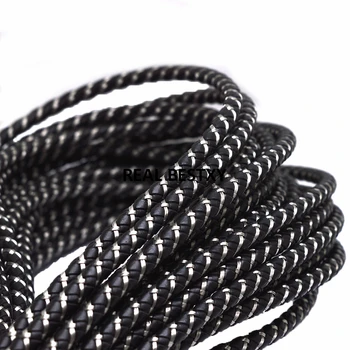 REAL XY aprox 6mm de cuero de cables de acero con hilo de cuero de cadena de hebras para hacer pulseras de cuero cable de acero diy joya