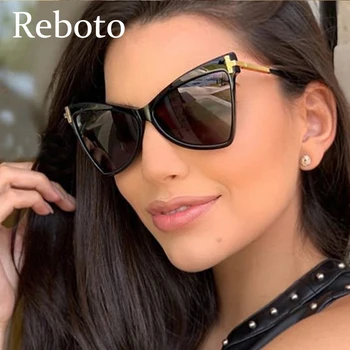 Gafas de sol de moda para las mujeres retro de ojo de gato de la Marca de diseñador de la vendimia femenina gafas para mujer 2020 de lujo gafas de sol de las señoras