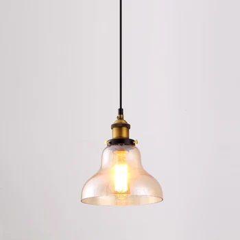 Retro Vintage lámparas Colgantes de Cristal Transparente Lámpara Loft Colgante Lámparas E27 110V 220V para el Comedor del Hogar Iluminación de la Decoración