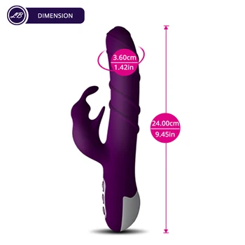 Lovebobe vibrador del conejo 360 consolador rotación usb juguetes sexuales para mujeres grandes vibrador productos vagina juguetes sexuales estimulador de clítoris de juguete