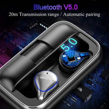 Mifo o5 Plus Mini Tws Bluetooth 5.0 Auriculares de la Música de los Auriculares de los Auriculares de Manos Libres Deporte Estéreo Impermeable de Auriculares Con Micrófono