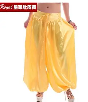 1pcs/lot mujer Sexy de Satén de la Danza del Vientre Traje Tribal Pantalones Egipcio Harén Pantalón de color caramelo