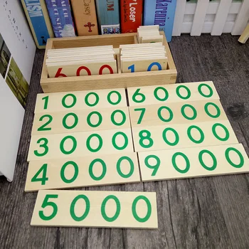 JaheerToy Matemáticas Juguetes de Enseñanza Montessori Sida juguetes Educativos para Niños de Miles a Cientos de Diez Dígitos Individuales Digital de la Cognición