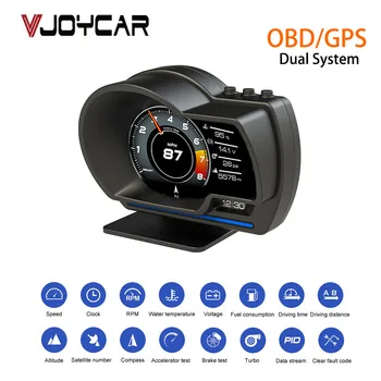 La Nueva China OBD HUD Ordenador de a Bordo OBDii 2 GPS Head Up Display Digital, Velocímetro Turbo Combustible OBD Scanner Distribuidor Buen Precio