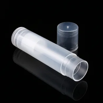 100Pcs Brillo de Labios Tubo de 5 ml Vacía Cosméticos Organizador de la barra de labios Frascos Bálsamo de Labios Brillo de los Tubos de la Tapa del Envase Set de Viaje espejo de Maquillaje
