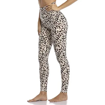 2020 Las Mujeres De La Moda Leggings Slim Cintura Alta Elasticidad Leggings De Leopardo De Impresión De Leggins Mujer Pantalones Leggings De Algodón