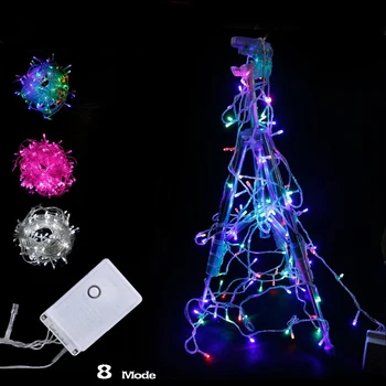Vacaciones Led de Luces de Navidad al aire libre 50M 30M 20M 10M 220V Enchufe de la UE Led Cadena de Luces de la Decoración para la Fiesta de Fiesta de la Boda Garland