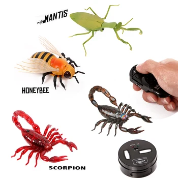 Infrarrojos RC animal Insecto Juguetes de Simulación de la abeja de la mantis religiosa de la mosca de la Electrónica del Robot Para niños de Halloween broma insectos Juguetes