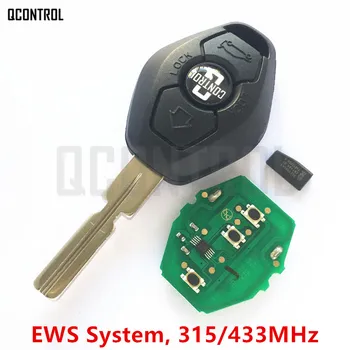 QCONTROL a distancia de Coche Clave de BRICOLAJE para BMW EWS 1/3/5/7 de la Serie X3, X5, Z3 Z4 con ID44 Chip Transmisor de Entrada Sin llave HU58 Hoja