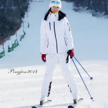 Invierno traje de Esquí de los Hombres Y Mujeres de Alta Calidad Chaqueta de Esquí +Pantalones de Nieve Caliente Impermeable a prueba de viento de Esquí Snowboard Mujeres Trajes de Esquí