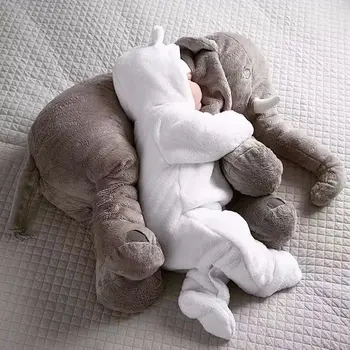 Pudcoco Niño Bebé Suave Cojín Elefante De Peluche Juguetes De Cosas Lumbar Almohada Larga Nariz Muñeca