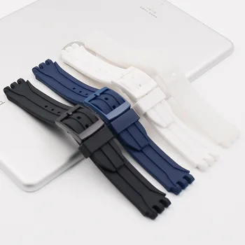 La moda de Silicona Banda Reloj De Swatch SUIB400 SUIK400 18 mm Accesorios Elástico Durable Anti-arañazos Reemplazo de la Correa de Muñeca