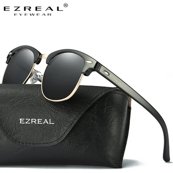 EZREAL Brand Classic Negro Polarizado Gafas de sol de las Mujeres de los Hombres de Conducción Gafas de Sol Para Hombre Tonos Gafas Con Cuadro de Oculos 5161