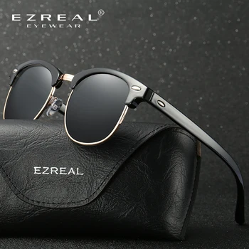 EZREAL Brand Classic Negro Polarizado Gafas de sol de las Mujeres de los Hombres de Conducción Gafas de Sol Para Hombre Tonos Gafas Con Cuadro de Oculos 5161