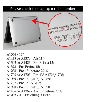 A1466 Caso para el Macbook Air De 13 A1369 de Mármol Brillo Mate Cubierta del ordenador Portátil de Apple Mac book Air 13.3 pulgadas 2020 A2179 A2337 A1932 2018
