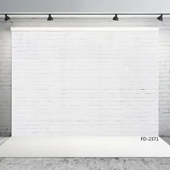 Blanco antiguo Muro de Ladrillo de la Fotografía como telón de fondo la Foto de Fondo de Vinilo Tela 3D Personalizar para Bebé Niños Photo Studio sesión de fotos