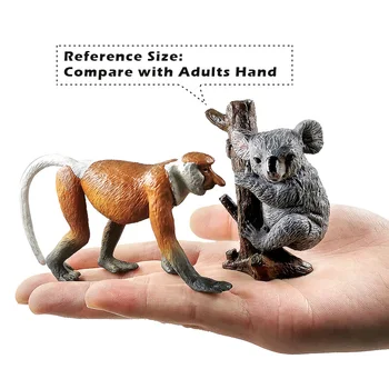 Koala Lobo Ciervo Leopard Alpaca Antílope Mono modelo animal de figuritas de decoración para el hogar en miniatura de hadas de la decoración del jardín accesorios