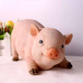 Animal lindo jardín de cerdo regalo de cumpleaños dormitorio sala de estar de los niños del estudio de muebles para el hogar, adornos de resina
