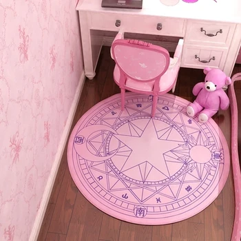 De Dibujos Animados De Chicas Regalo Cardcaptor Sakura Alfombra De Piso De Alfombra Dormitorio Estera Estera Antideslizante De Color Rosa