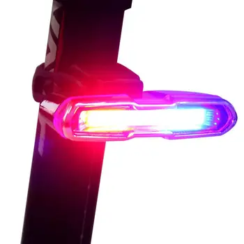 Nuevo USB Recargable Delantera y Trasera Luz de la Bicicleta de la Batería de Litio LED Bicicleta luz trasera Bicicleta Casco de la Luz de la Lámpara de Montaje de Bicicletas Acces