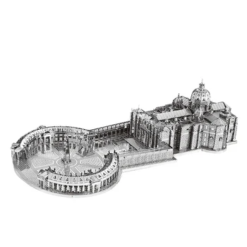 Nuevo Metal 3D Rompecabezas de la Basílica de San Pedro la construcción de Modelo de BRICOLAJE de Corte Láser de Armar Rompecabezas Juguetes de Escritorio decoración de REGALOS Para niños