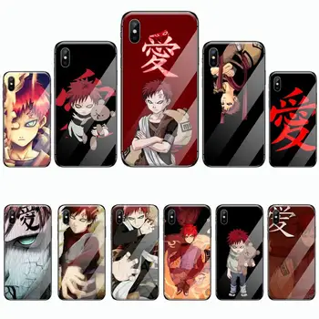 Anime NARUTO Gaara Caso de Teléfono de vidrio Templado Para el iphone 6 6S 7 8 plus X XS XR 11 PRO MAX
