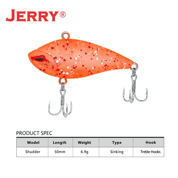 Jerry Estremecimiento señuelo de la pesca de establecer VIB crankbait trucha bajo lipless cebos de 50 mm 6,9 g hundimiento de plástico cebo artificial kit
