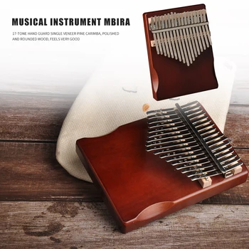 Instrumento Musical de 17 Teclas de Kalimba Pino Pulgar Dedo Piano Multi-funcional, Práctico, Duradero, Cómodo Africano Sanza Mbira