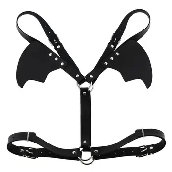 BDSM Goth Arnés de Cuero de Ala de Ángel Sexy con Liguero Erótica de la Cintura Punk de la Mujer Lencería Cintura Tirantes del Arnés