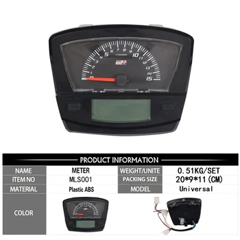 Motocicleta Odómetro Velocimetro Medidor Digital del LCD Indicador del Velocímetro Para HONDA EX5