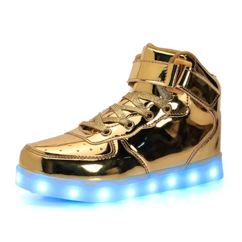 LAISUMK Mayorista Led de los Zapatos de los Hombres Luminosos de Neón de la Canasta Casual Hombres Zapatos de Alta Brillante Con Usb de Carga Luz de Simulación Único