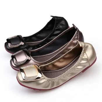 2020 Las Mujeres De Los Zapatos De Ballet Flats Mujer Casual Zapatos Del Barco De La Moda Mocasines Brillan De Ocio, Parte De La Boda De Microfibra Suave De Fondo