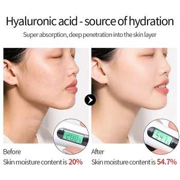 LAIKOU de Ácido Hialurónico Esencia Facial Hidratante Iluminador de Blanqueamiento de Suero facial Acné de Control de Aceite Suave de Cuidado de la Piel 15ml