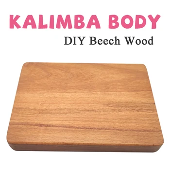 DIY Kalimba Cuerpo 17 21 tecla de piano de dedo Pulgar de madera sólida de la junta de