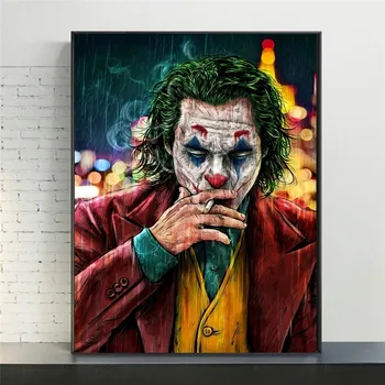Pintura en tela, Bromista Arte de la Pared Carteles y Grabados Joker de la Película de Comics, Dibujos Imprimir Moderna Decoración casera de la Pared Cartel de Cuadros