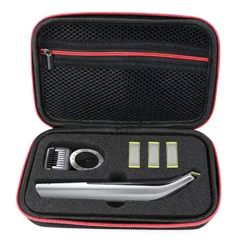 Portátil máquina de afeitar Caso OneBlade Trimmer y Accesorios de EVA de Viaje Bolsa de Almacenamiento de la Cremallera Pack Caja Pro QP150/QP6520/QP6510