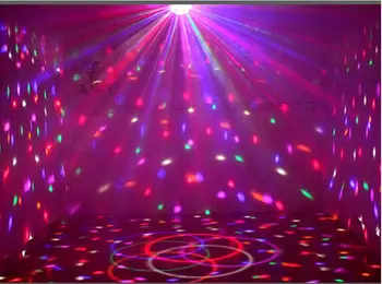 La magia de la Bola de Luces de la Etapa del DJ Party Show de Iluminación de Discoteca y Barra de Navidad RGB 9 de iluminación Láser a Color de los Proyectores de luz estroboscópica de Control de Voz y Sonido
