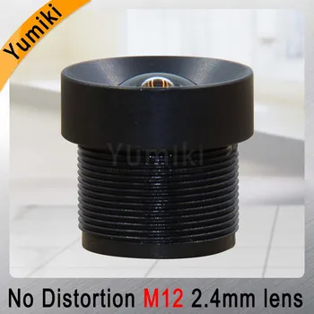Yumiki 2.4 mm M12 Lente de 1/3 Pulgadas, cámara de 5MP IR F1/2.0 Sin Distorsión para la cámara de cctv