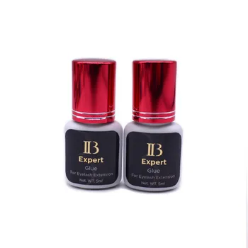5 Botellas Originales de Corea del IB Ibeauty Experto Pegamento Negro 1-2 Segundos de Duración de 5-6 Semanas de Vino Rojo Tapa de 5ml Para Extensiones de Pestañas postizas
