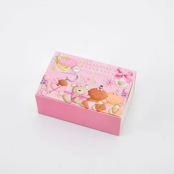 Rosa Azul Cajón de la Forma de la Ducha de Bebé Niño Niña Candy Box Bautizo de dibujos animados Bolsa de Regalo para los Niños de la Fiesta de Cumpleaños Favor Cuadro de Cajas de Regalo