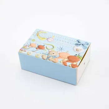 Rosa Azul Cajón de la Forma de la Ducha de Bebé Niño Niña Candy Box Bautizo de dibujos animados Bolsa de Regalo para los Niños de la Fiesta de Cumpleaños Favor Cuadro de Cajas de Regalo