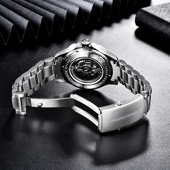 PAGANI DISEÑO 007 clásico de la serie nueva de los hombres relojes de lujo reloj mecánico automático reloj de los hombres de zafiro curvado espejo reloj de pulsera