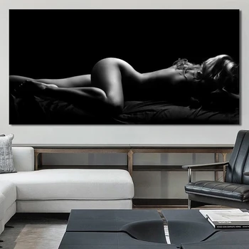 Moderno Retrato Carteles y Grabados, Arte de la Pared de la Lona de Pintura Sexy Cuerpo de la Mujer Desnuda Fotos para la Sala de estar Decoración del Hogar Sin el Marco