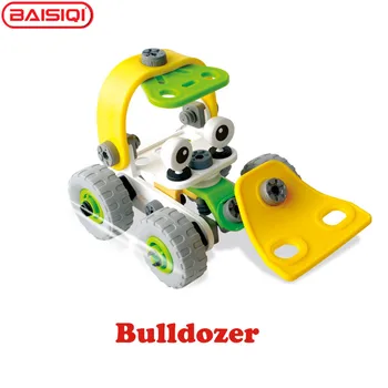 BAISIQI marca de nueva construcción y reproducción de atornillar de bloques de juguete para 5-6-7-8-9 años de edad, hijo de regalo por la Compra de 1 6830 Amarillo Bulldozer technic asamblea