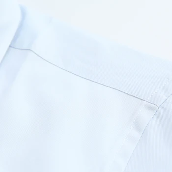 Los hombres de Manga Larga Sólido de la tela Cruzada Básicos de Camisas de Vestir con Cierre de Botón con el Negro de la Tubería Estándar de ajuste Casual Blusa de la Oficina de Trabajo de la Camisa