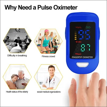 Portátil Dedo Oxímetro de Dedo PulseOximeter Equipo Médico Con Pantalla OLED de la Frecuencia Cardíaca Oxímetro de Pulso Spo2 PR