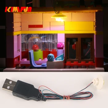 1pcs USB Creator Casa DIY Juguetes Led de Interior de la Casa de la Araña de Luces de Bloque de Construcción de la Calle de Ciudad de Luz LED