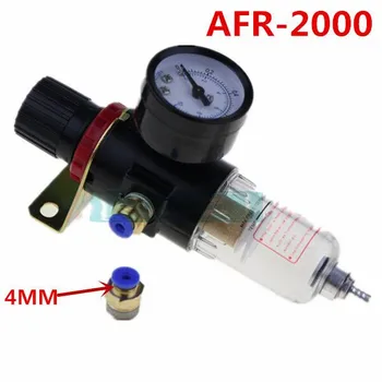 AFR-2000 Filtro de Aire Regulador del Compresor y válvula reductora de Presión + conector Rápido+ Medidor de Traje